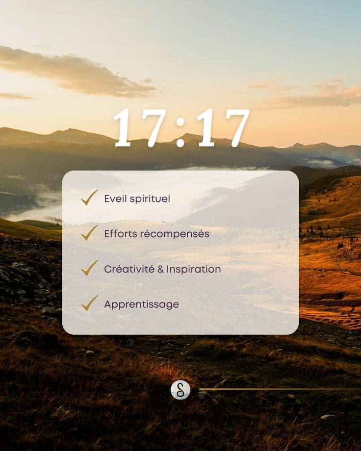 découvrez la signification fascinante de l'heure miroir 17h17. plongez dans l'univers de la numérologie et des messages cachés que les heures doubles peuvent dévoiler. que symbolise ce moment particulier et comment l'interpréter dans votre vie quotidienne ?