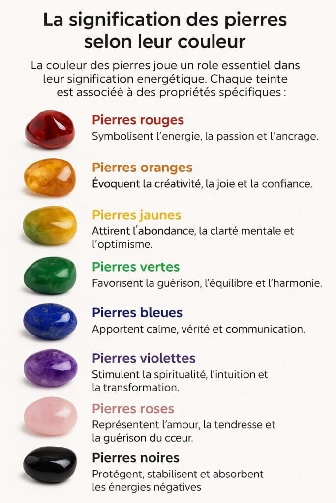 découvrez la signification des pierres, leurs vertus et leurs propriétés en lithothérapie. guide complet pour comprendre le pouvoir des pierres précieuses et semi-précieuses.