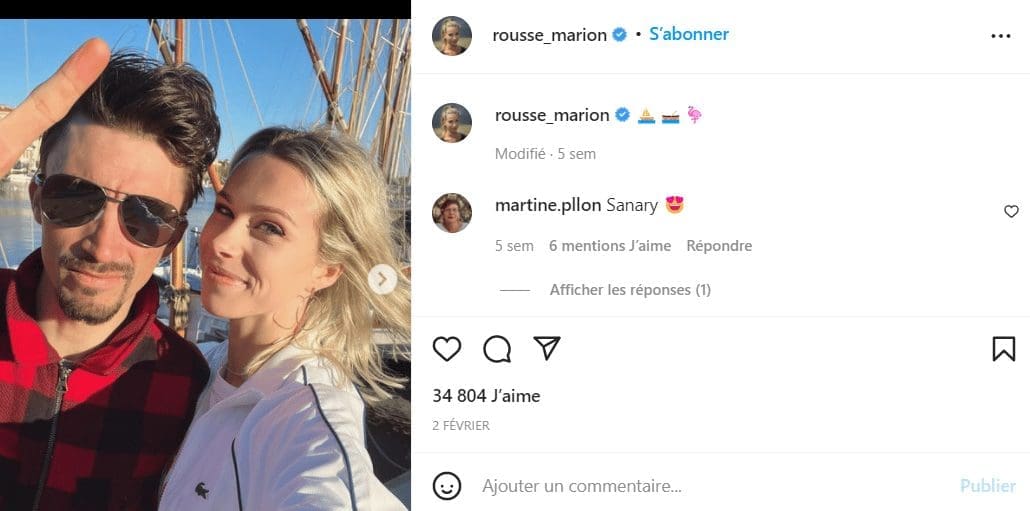 découvrez les confidences exclusives de marion rousse sur son compagnon et les secrets de leur relation.