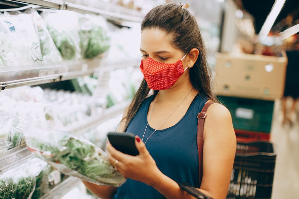 courses smartphone supermarché