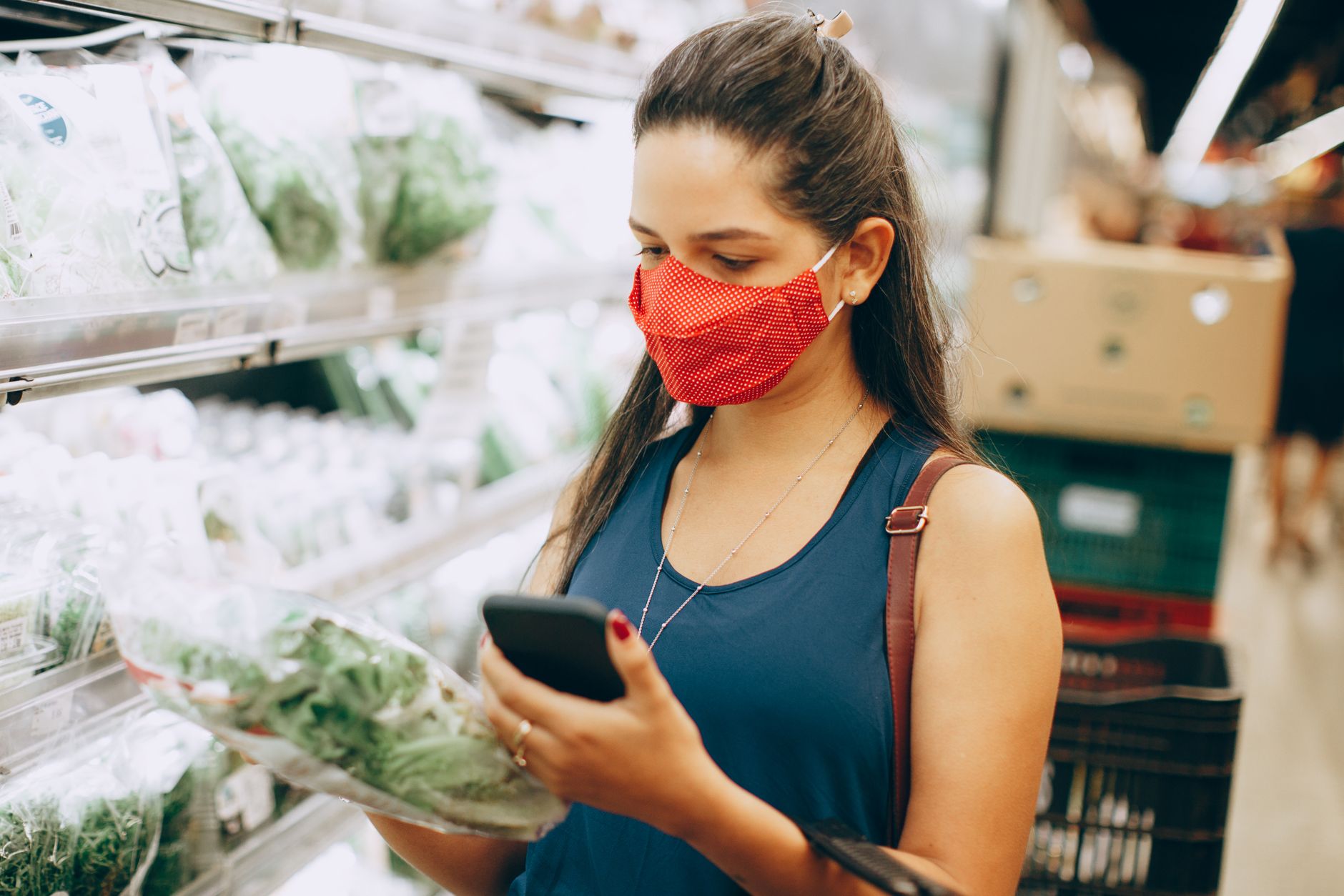 courses smartphone supermarché