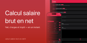 Fiche de paie montrant la conversion d'un salaire de 2050 euros brut en net
