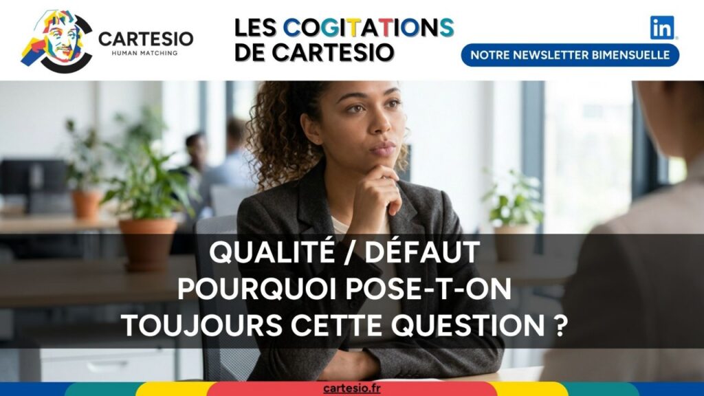 Candidat présentant ses qualités et ses défauts face à un recruteur pendant un entretien d'embauche